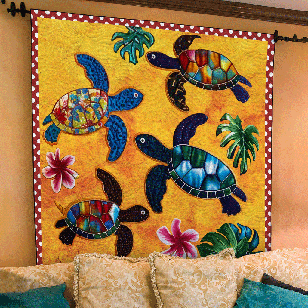 Marine Bliss Quilted Blanket