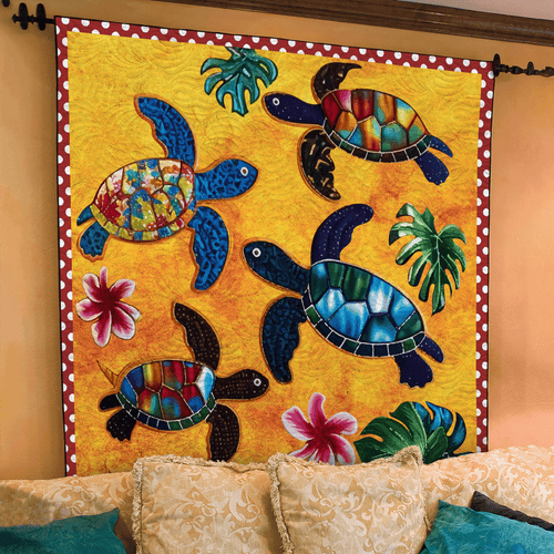 Marine Bliss Quilted Blanket