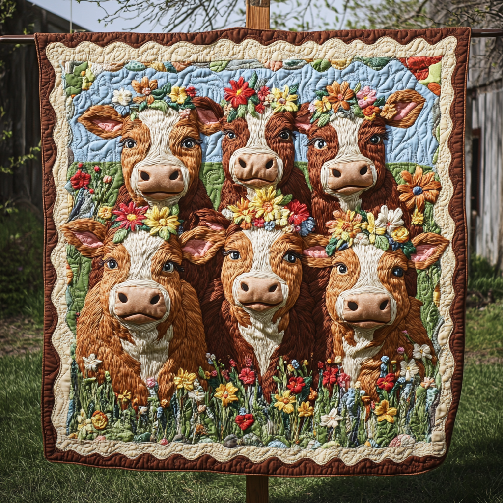 Meadow Beauties Quilted Blanket