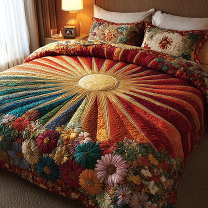 Meadow Bloom 3-Piece Quilted Bedding Set