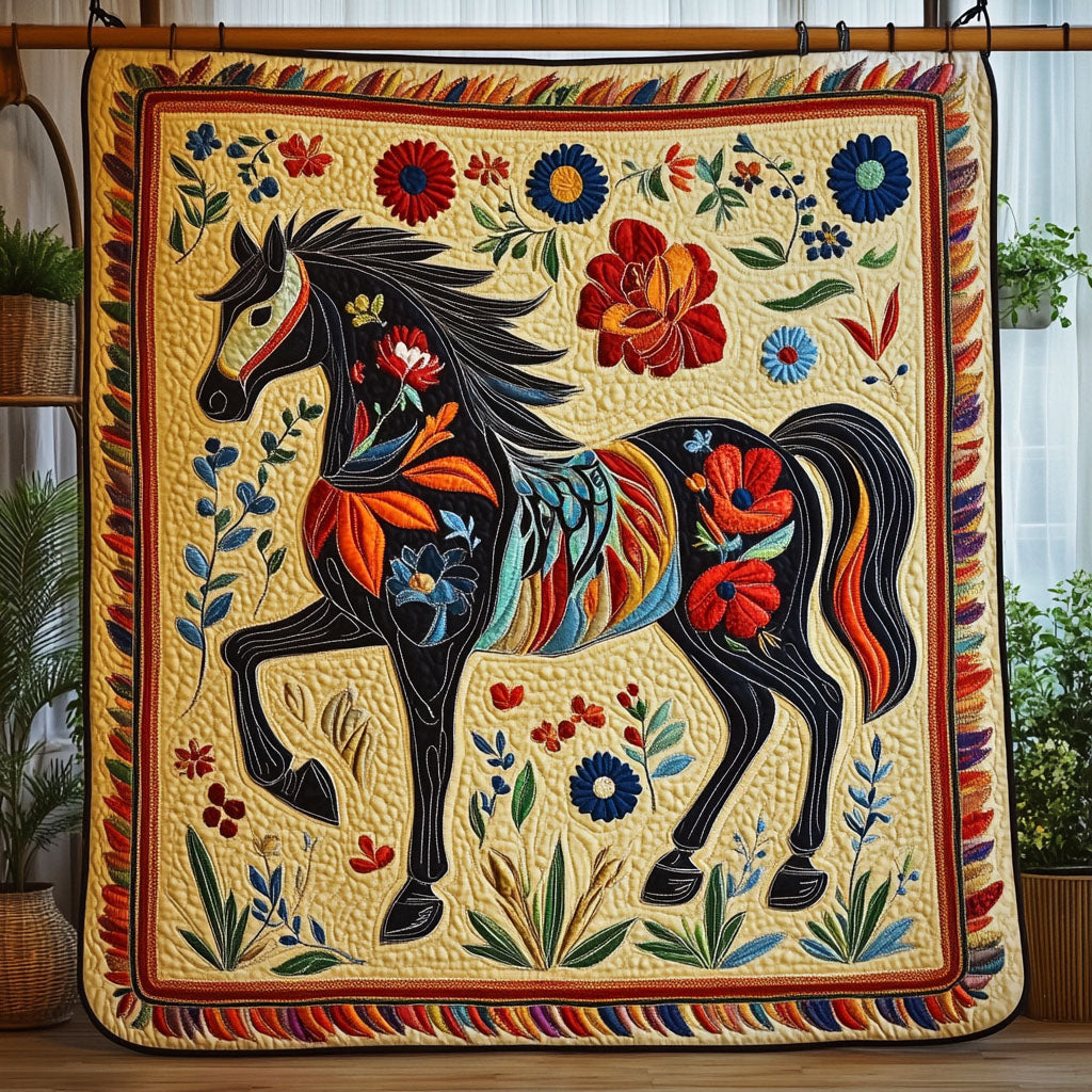 Meadow Dance Quilted Blanket