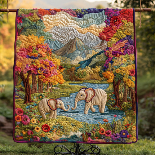 Meadow Elegance Quilted Blanket