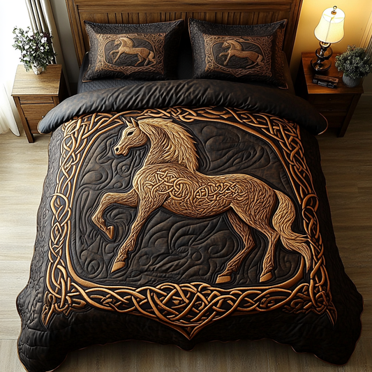 Meadow Gallop 3-Piece Quilted Bedding Set