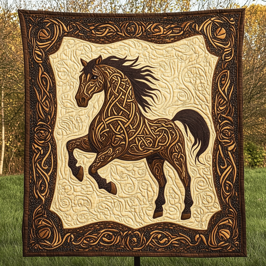 Meadow Gallop Quilted Blanket