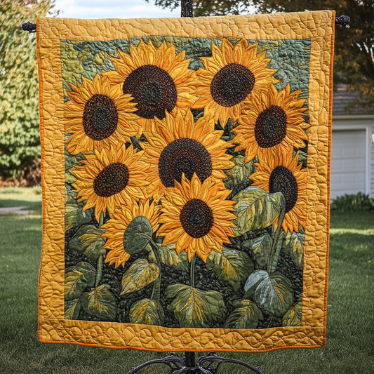 Meadow Gold Quilted Blanket