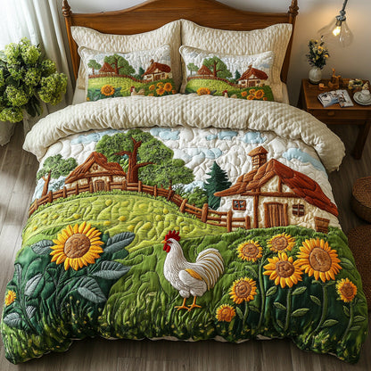 Meadow Serenity 3-Piece Quilted Bedding Set