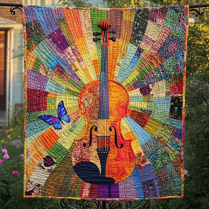 Melodic Dreamscape Quilted Blanket