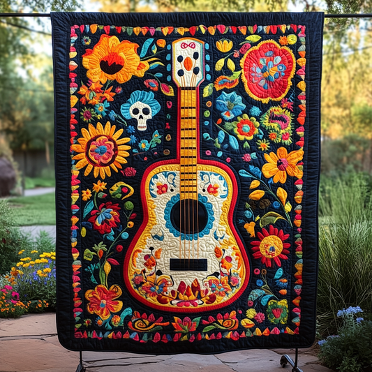 Melodic Fusion Quilted Blanket