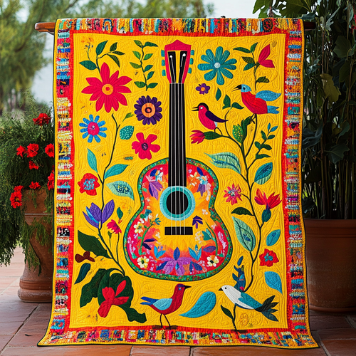 Melody Bloom Quilted Blanket
