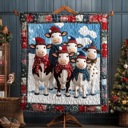 Merry Moo Quilted Blanket