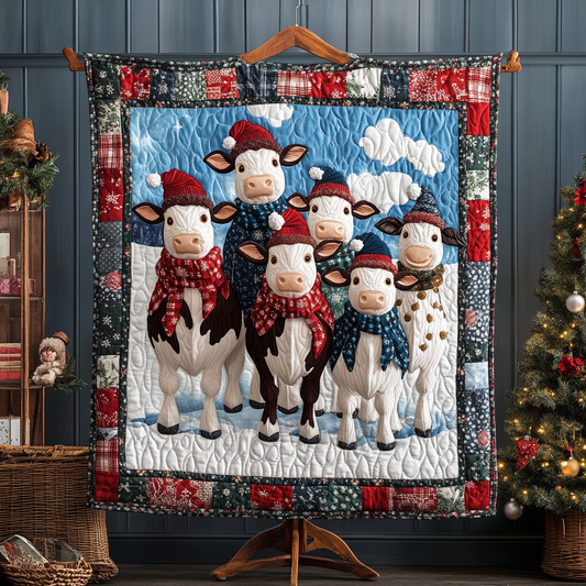 Merry Moo Quilted Blanket