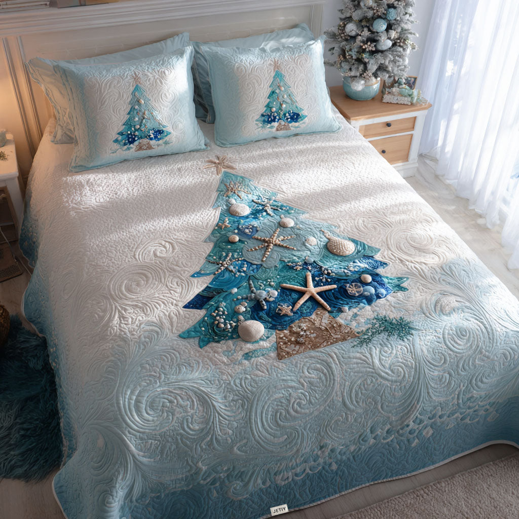Merry Tides 3-Piece Quilted Bedding Set