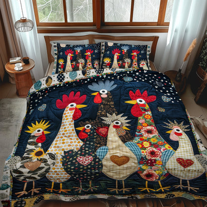 Midnight Farmhouse 3-Piece Quilted Bedding Set