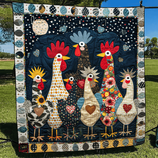 Midnight Farmhouse Quilted Blanket