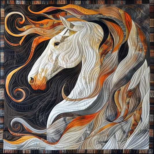 Midnight Stallion Quilted Blanket