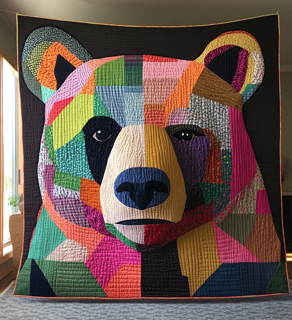 Midnight Bear Quilted Blanket