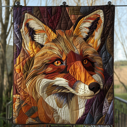 Midnight Fox Quilted Blanket