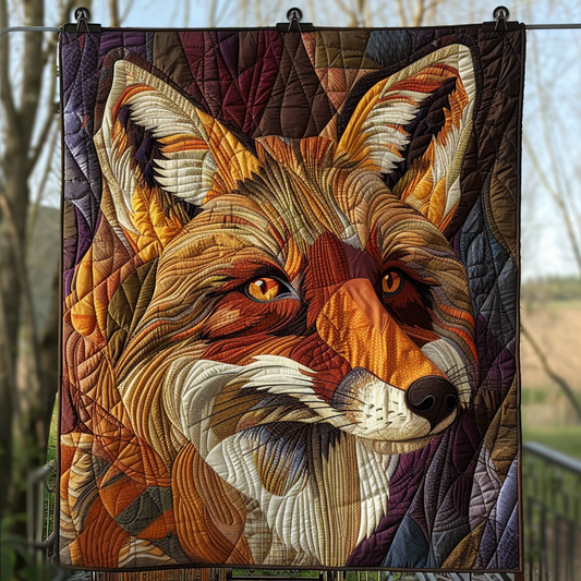 Midnight Fox Quilted Blanket