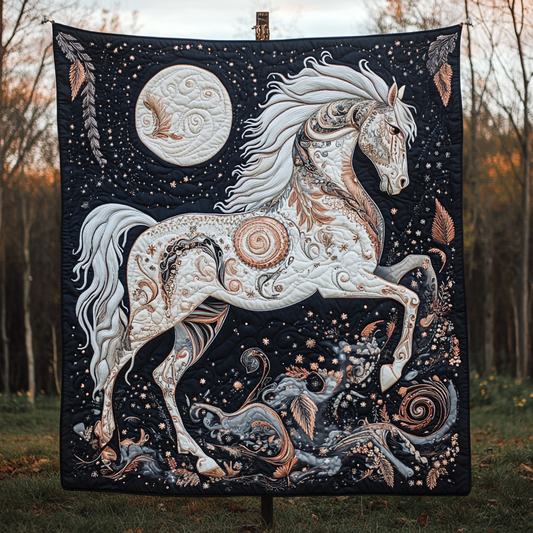 Midnight Gallop Quilted Blanket