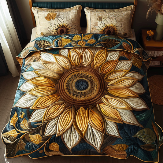 Midnight Garden 3-Piece Quilted Bedding Set
