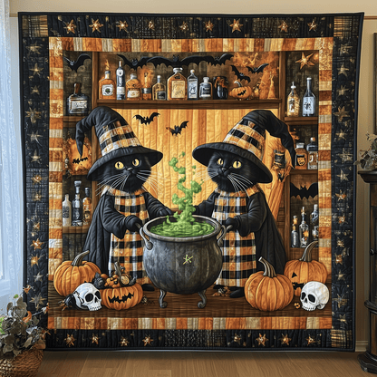 Midnight Mischief Quilted Blanket