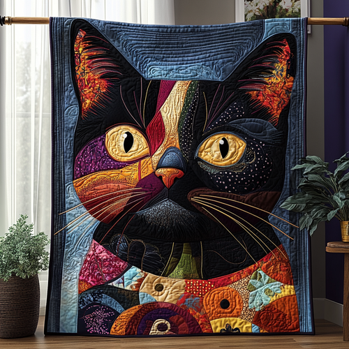 Midnight Paws Quilted Blanket