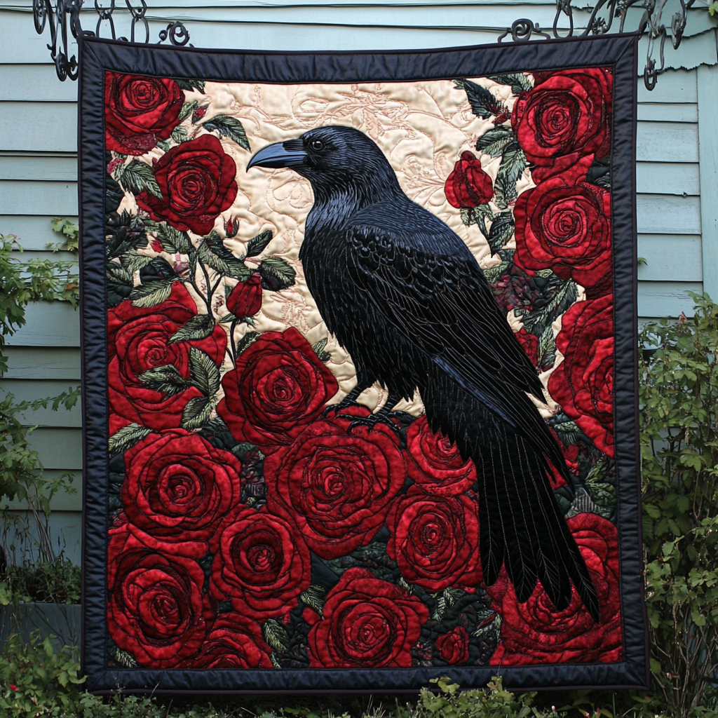 Midnight Sentinel Quilted Blanket