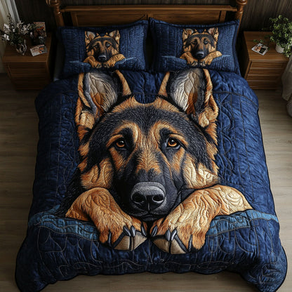 Midnight Stare 3-Piece Quilted Bedding Set