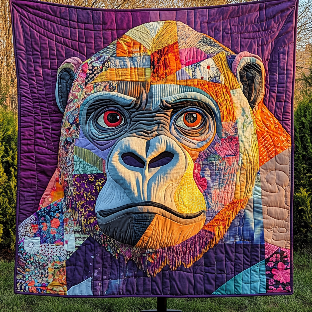 Mighty Gorilla Quilted Blanket