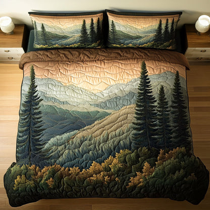 Misty Majesty 3-Piece Quilted Bedding Set
