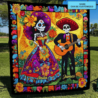 Dia De Los Muertos Personalized Quilted
