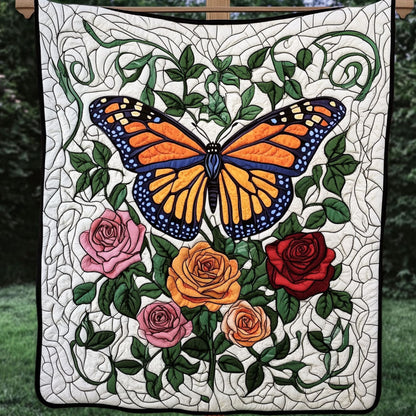 Monarch Delight Quilted Blanket