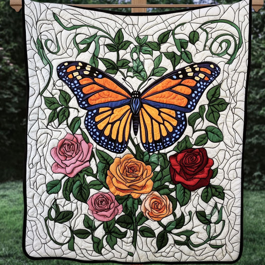 Monarch Delight Quilted Blanket