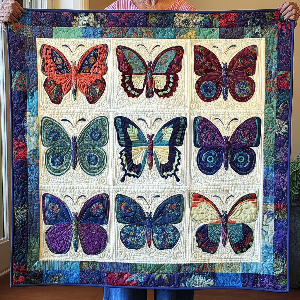Monarch Glow Quilted Blanket