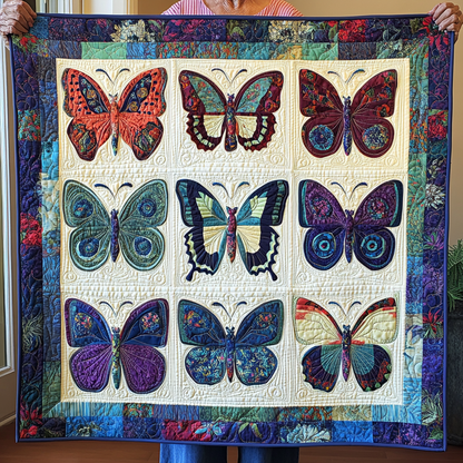 Monarch Glow Quilted Blanket