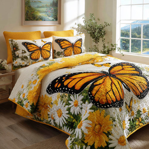 Monarch Meadow 3-Piece Quilted Bedding Set
