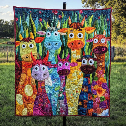 Moo-tastic Mischief Quilted Blanket