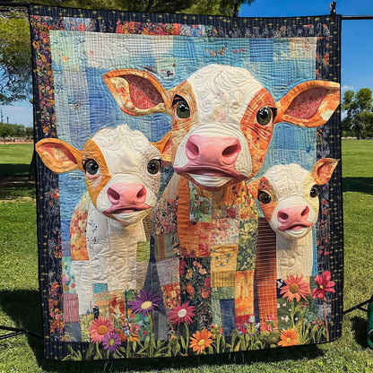 Moo Crew Quilted Blanket