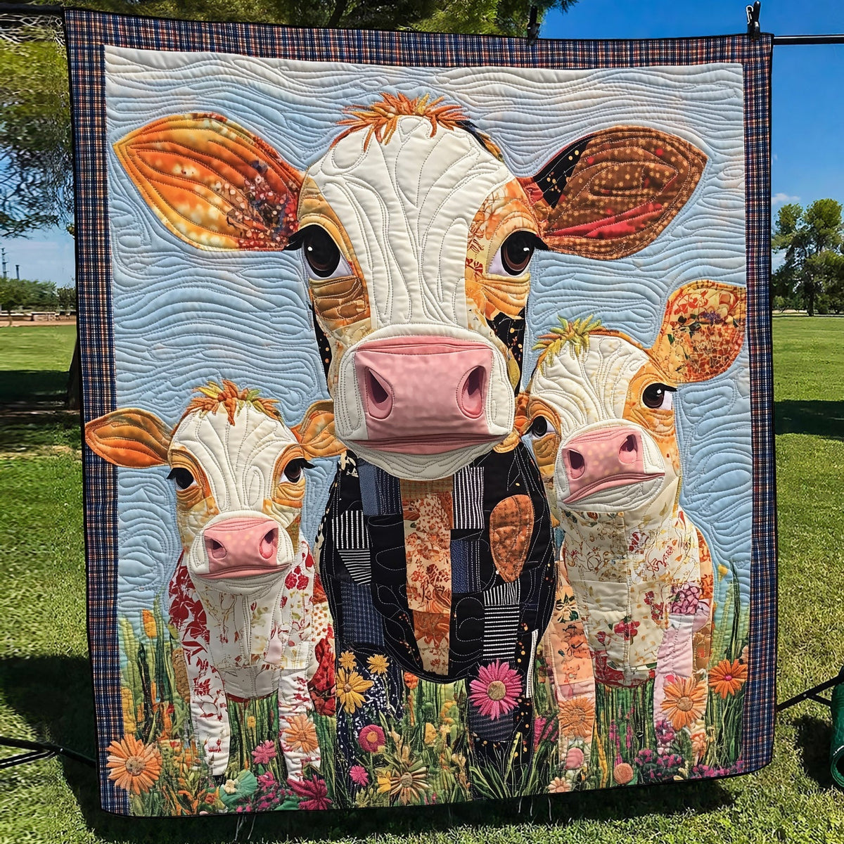 Moo Meadows Quilted Blanket