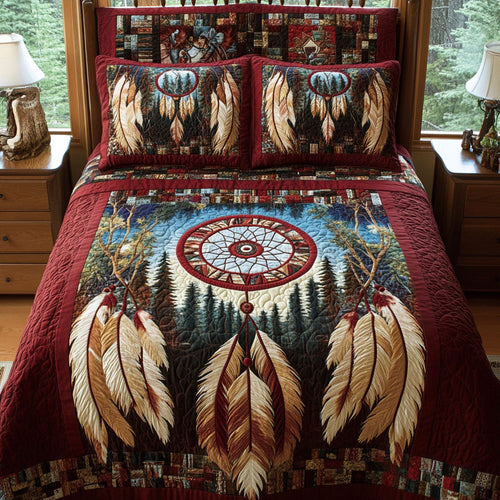 Mooncatcher 3-Piece Quilted Bedding Set