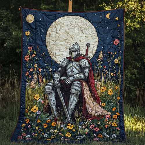Moonflower Knight Quilted Blanket