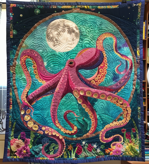 Moonlight Dance Quilted Blanket