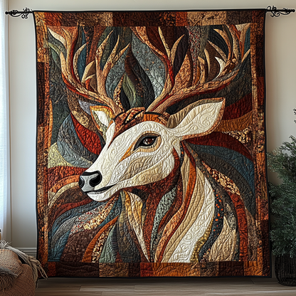 Moonlit Doe Quilted Blanket