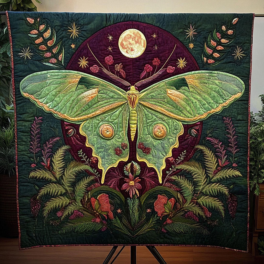 Moonlit Flight Quilted Blanket