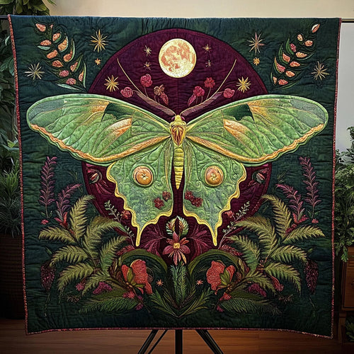 Moonlit Flight Quilted Blanket