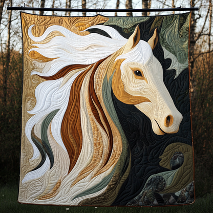Moonlit Gallop Quilted Blanket