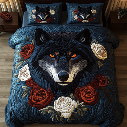 Moonlit Howl 3-Piece Quilted Bedding Set