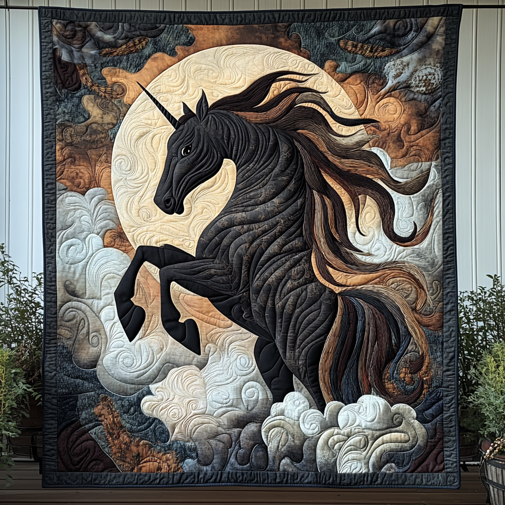 Moonlit Magic Quilted Blanket