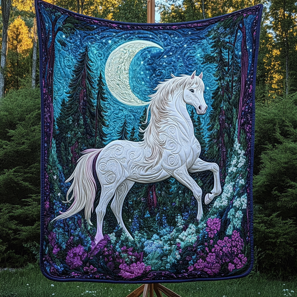 Moonlit Majesty Quilted Blanket