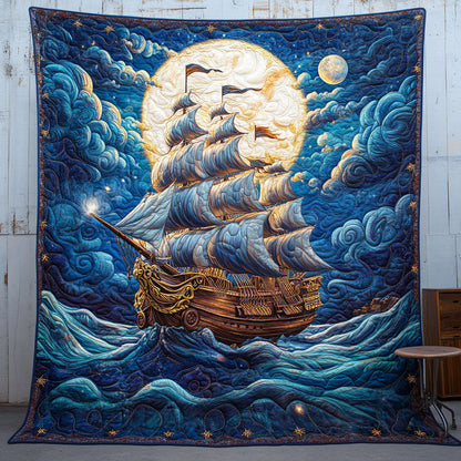 Moonlit Mariner Quilted Blanket